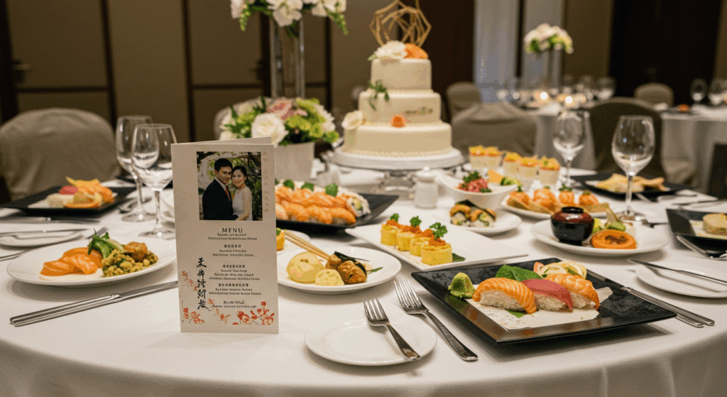 結婚式のメニューカードの画像